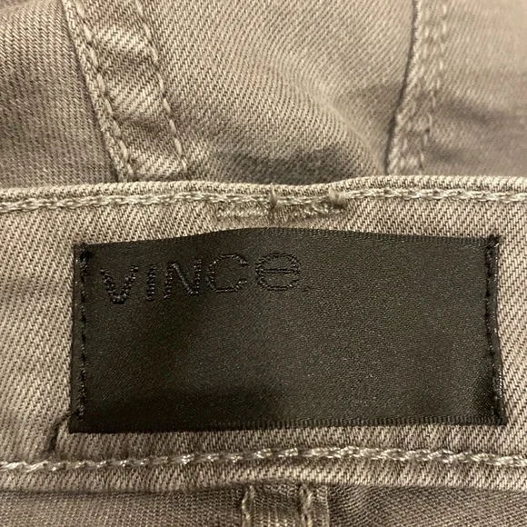 VINCE GRAY JEAN WITH  PLASTIC COATING STRIPS INSIDE SEAM & ' OUTSIDE - Picture 8 of 16